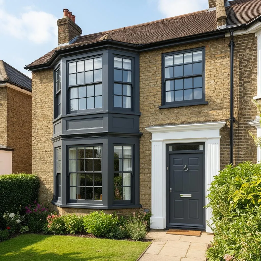 Professional uPVC window and door spray painting in Birmingham - anthracite grey finish