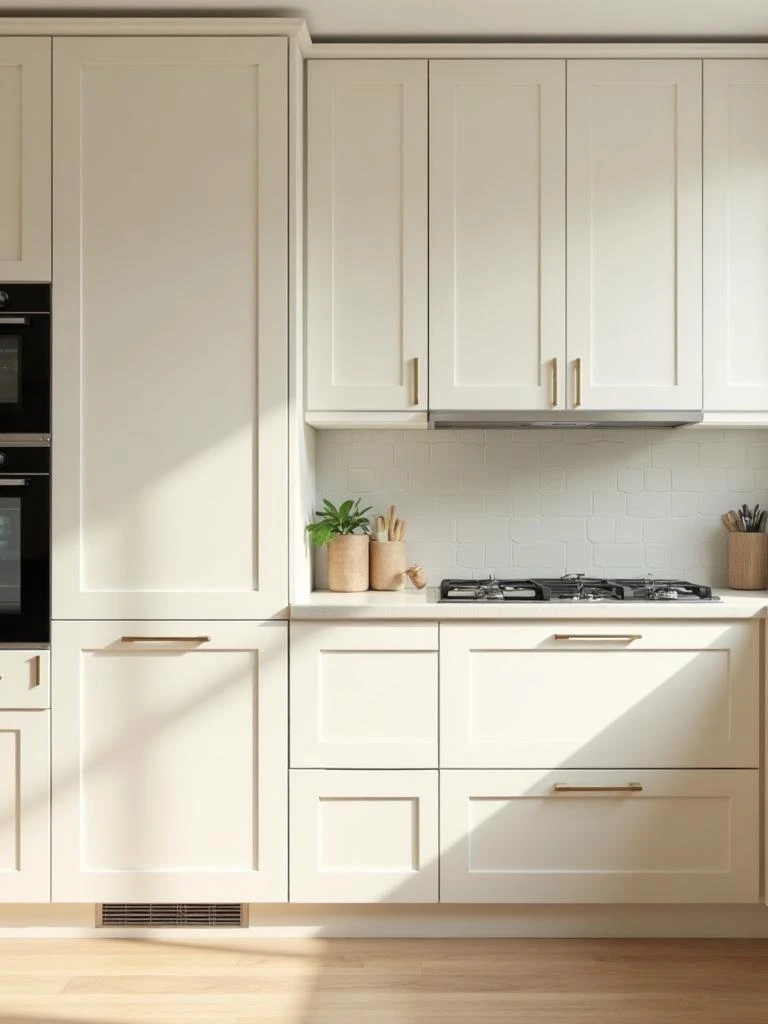 Full kitchen showing sprayed cabinet doors, island, end panels and plinths - Spray Genius Birmingham