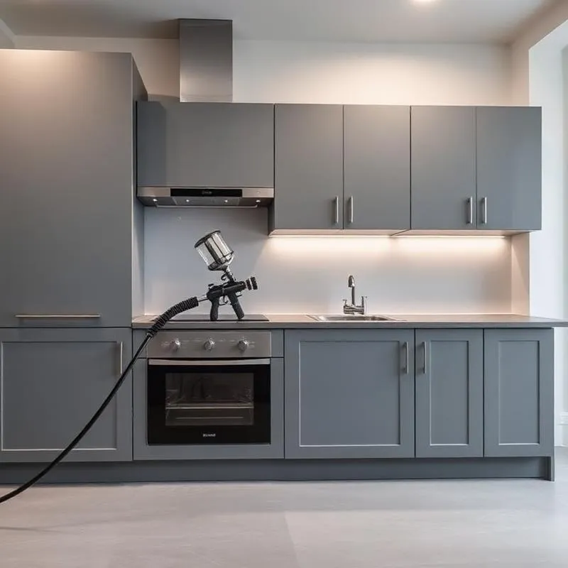 Kitchen cabinet spraying Birmingham - affordable transformation without replacement