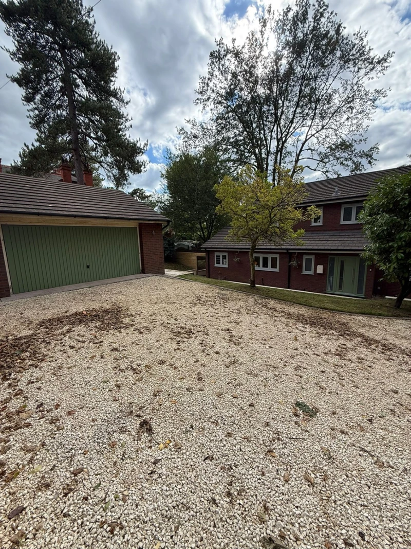 Racing green garage door respray by Spray Genius in Harborne, Birmingham